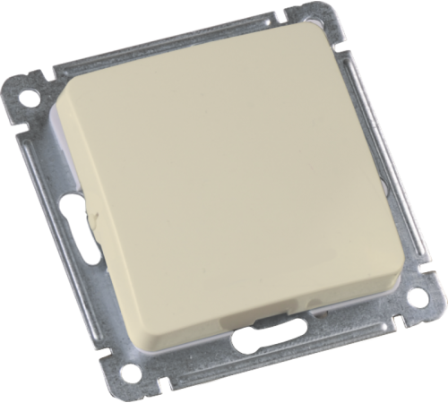 Выключатель скрытой установки, одноклавишный, механизм, цвет слоновая кость  ВС10-411-01  HEGEL