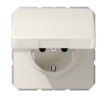 Штепсельная розетка SCHUKO 16A 250V~ с защитой от детей, влагозащищенная; слоновая кость  CD1520BFKIKL  Jung