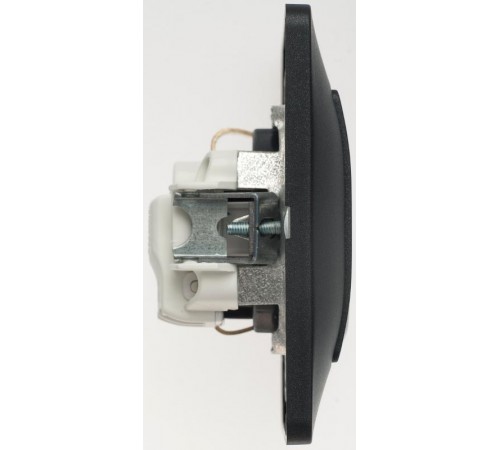 Glossa Антрацит Розетка с заземлением со шторками, 16А (в сборе)  GSL000744  SE