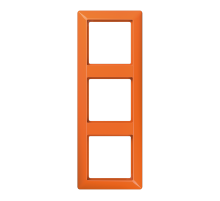 Рамка 3-кратная для вертикальной и горизонтальной установки; термопласт, оранжевая  AS583BFO  Jung