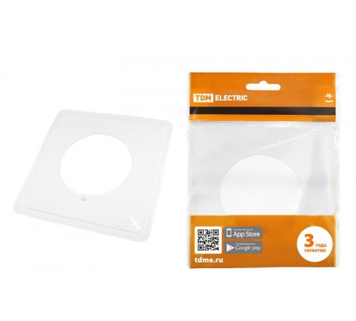 Рамка для выключателей или розеток одноместная защитная 130х130 мм, прозрачная  SQ1822-0001  TDM