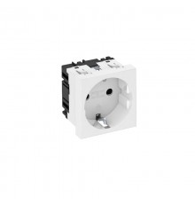 Розетка одинарная 0° с з/к, 250 В, 16A (белый) (STD-D0 RW1)  6120008  OBO Bettermann