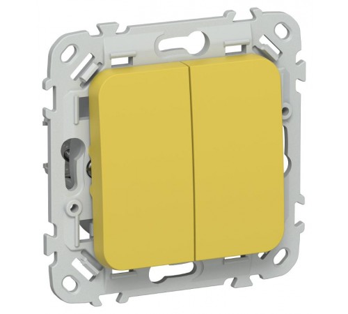 FLITE Выключатель жалюзи с блокировкой 10А ВЖ42-2-0-ФлЖК желтый карри  FI-V15-0-10-K44  IEK