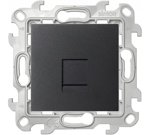 Simon 24 Графит Телефонная розетка RJ11  2410480-038  Simon