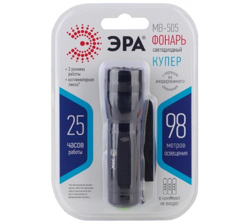 Фонарь универсальный 1хLED (COB) 3хААА MB-505 Купер 3Вт, 3 режима, коллиматор  Б0030198  ЭРА