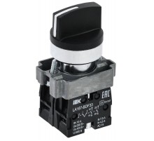 Переключатель LA167-BDF33 3 полож. 2з черный  BSW20-BDF33-4-24-67-3-K02  IEK