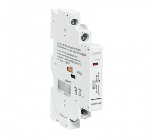 Контакт сигнализации аварийного отключения + вспомогательный контакт мгновенного действия АПД/GV2 АК-0101 1НЗ (авар.) + 1НЗ  apd-ad0101  EKF