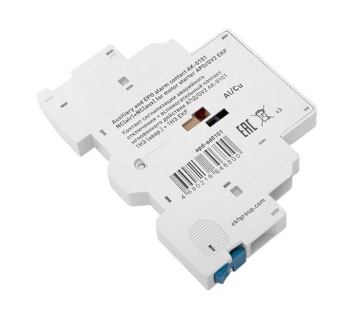 Контакт сигнализации аварийного отключения + вспомогательный контакт мгновенного действия АПД/GV2 АК-0101 1НЗ (авар.) + 1НЗ  apd-ad0101  EKF