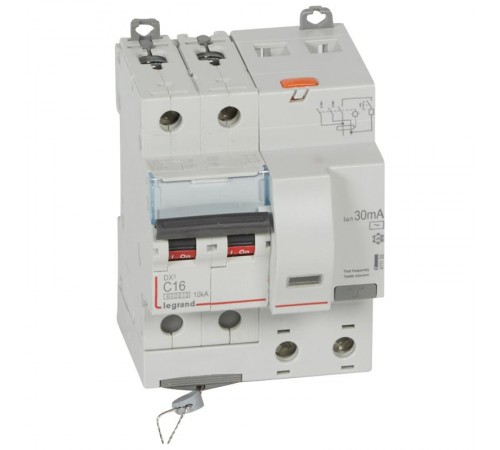 Выключатель автоматический дифференциального тока DX3 2п 16А C 30мА тип AC (4 мод)  411158  Legrand