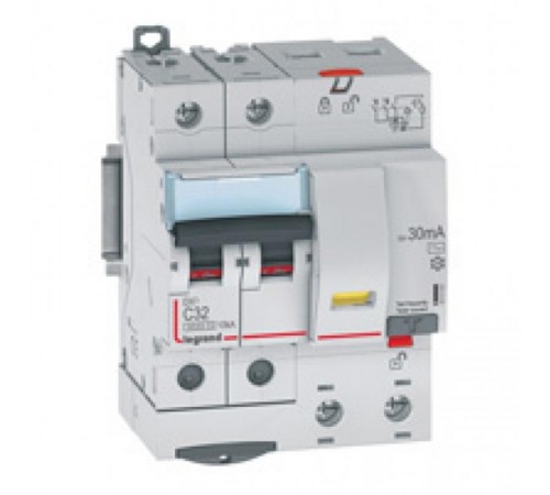 Выключатель автоматический дифференциального тока DX3 2п 16А C 30мА тип AC (4 мод)  411158  Legrand