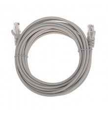 Патч-корд U/UTP, CAT 5e, RJ45-RJ45, 26AWG, LSZH, серый, 5м REXANT  02-0100-5  REXANT