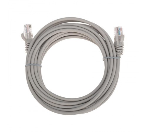 Патч-корд U/UTP, CAT 5e, RJ45-RJ45, 26AWG, LSZH, серый, 5м REXANT  02-0100-5  REXANT