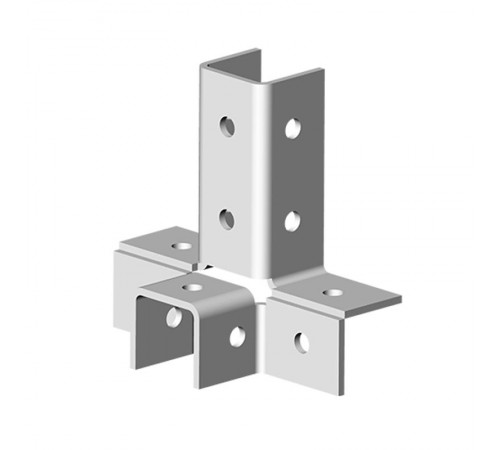 Угловой соединитель 4 профилей 3D, толщ. 4,0 мм, гальван. цинк, 868149  УС-4х3D-4,0-ЭЦ   Ostec