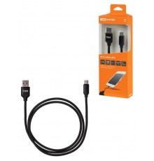 Дата-кабель, ДК 8, USB - USB Type-C, 1 м, тканевая оплетка, черный,  SQ1810-0308  TDM