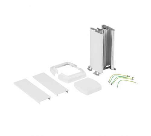 Универсальная мини-колонна алюминиевая с крышкой из алюминия 2 секции, высота 0,3 метра, цвет белый  653120  Legrand