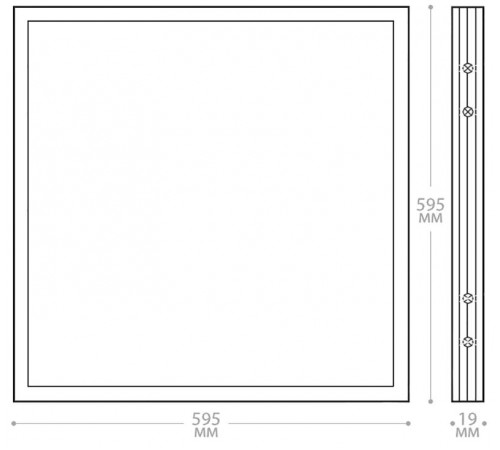 Светильник светодиодный универсальный 595*595*19  AL2115 36W, 2900Lm, 4000К, IP20, матовый  21078  FERON 