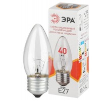 Лампа накаливания  B36 40Вт Е27 / E27 230В  свечка прозрачная  Б0066505  ЭРА