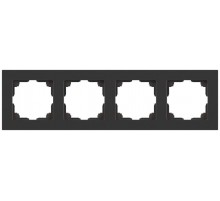 Рамка для розеток и выключателей Intro Accent 6-504-07 на 4 поста, СУ, рафит  Б0063718  Intro