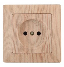 Розетка Intro Solo 4-201-11 без заземления 2P, 16А-250В, IP20, СУ, сосна   Б0053648  Intro