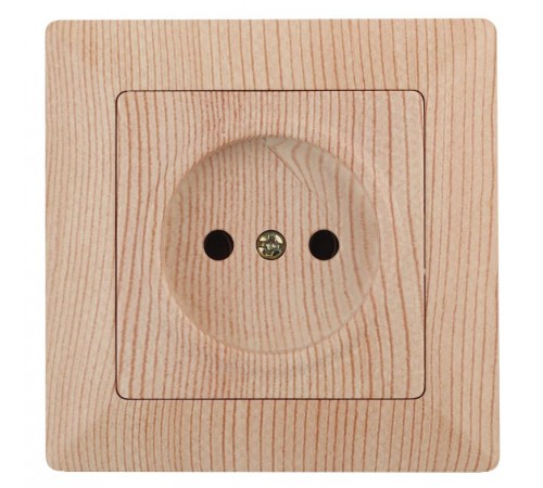 Розетка Intro Solo 4-201-11 без заземления 2P, 16А-250В, IP20, СУ, сосна   Б0053648  Intro