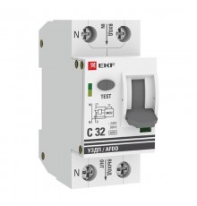 Устройство защиты от дугового пробоя (УЗДП) 1P+N 32А (C) 6 кА EKF PROxima  afdd-2-32C-pro  EKF