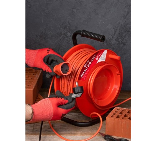 Удлинитель на катушке "Атлант 2.0" 1 гнездо 50м без заземления ПВС 2*1 10А/2,2кВт PROxima  UKA02-10-210-1-50  EKF