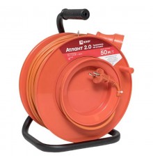 Удлинитель на катушке "Атлант 2.0" 1 гнездо 50м без заземления ПВС 2*1 10А/2,2кВт PROxima  UKA02-10-210-1-50  EKF