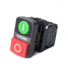 Кн двойн SB5 в сборе модуль 22мм з"I"+сиг ламп+кр выст "О" пластик 24ВDС 1НО+1НЗ  SB5AW73731B5  SE