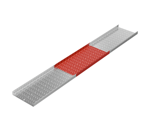 Лоток перф. 80х600х1,5 L2000 мм "Быстрый монтаж ПЛЮС" HD  LPplus80-600-1.5-2000 HD  КМ-Профиль