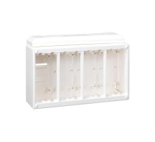 Simon Connect Блок настенный на 4 S-модуля Сима Классик, накладной монтаж, белый  SC400-9  Simon