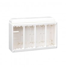 Simon Connect Блок настенный на 4 S-модуля Сима Классик, накладной монтаж, белый  SC400-9  Simon