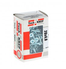 Саморезы универсальные 20х4,0 мм (200 шт) оцинкованные - коробка с окном ( 0,239 кг)  102178  Tech-KREP