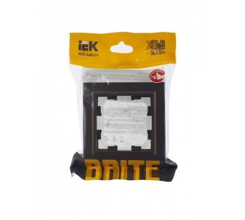 BRITE Рамка 1-ая IP44 РУ-1-БрТБ-44 темная бронза  BR-M12-44-K45  IEK