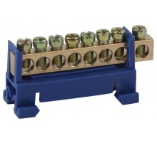 Шина N "Ноль" в изоляторе типа стойка ШНИ 6х9-8-Д-Синий (5/200/9600) NO-222-76-1 Б0044124  ЭРА