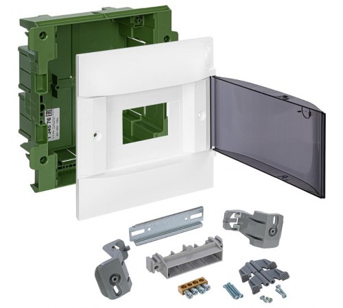 Practibox S Пластиковый щиток Встраиваемый (в полые стены) 1X6 Дымчатая дверь  134576  Legrand