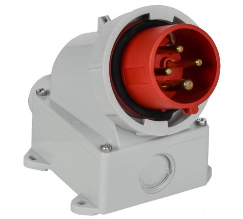 Вилка стационарная ССИ-5142 16А-6ч 380В 3P+PE IP67  PSR52-016-4-0-67  IEK