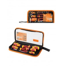 Набор диэлектрических отверток №1, тканевый пенал, 6 предметов, 1000 В, "ПрофиЭлектрик"  SQ1017-1201  TDM