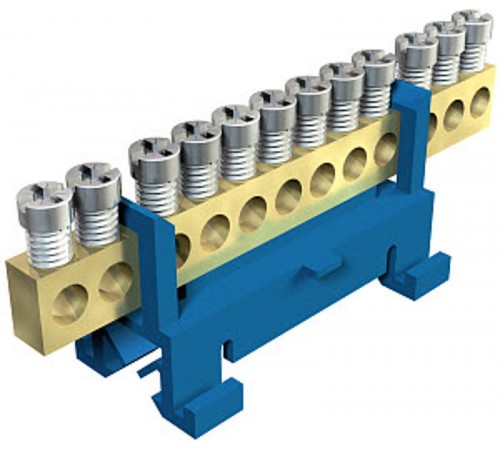 Клемма защитного провода синяя 12x16 мм2  2054086  OBO Bettermann