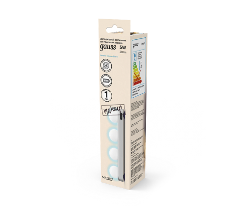 Светодиодный светильник MAKEUP MK002 5W 200lm 4xAA для зеркала1/12/48  MK002  Gauss