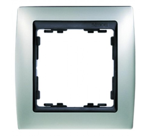 Simon 82 Рамка декоративная, 4 поста, S82, алюминий-графит  82844-33  Simon