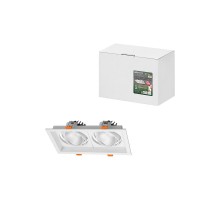 Светильник встраиваемый карданный "Фокус-1" LED CSL-01-2x11-WW 22 Вт, 35°, 3000 К, 80 Ra, IP20,  SQ0369-0411  TDM