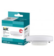 Лампа светодиодная LED 15Вт GX53 230В 4000К ECO Т75 таблетка  LLE-T80-15-230-40-GX53  IEK