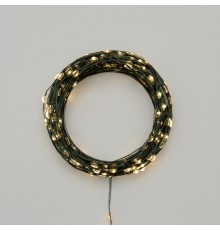 Гирлянда светодиодная Роса с контроллером 50м, 500LED, ТЕПЛЫЙ БЕЛЫЙ, IP20, 230В, зеленый провод  303-286  NEON-NIGHT