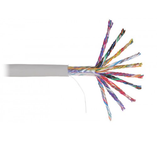 Кабель связи витая пара U/UTP, кат.5E 100х2х24AWG solid, LDPE, 305м, черный  LC3-C5E100-139  ITK