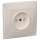 КВАРТА кремовый Розетка 1-местная б/з со шторками 10А РСш10-2-ККм  ERK10-K33-10-DM  IEK