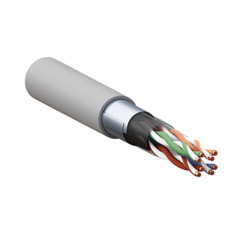 Кабель витая пара TERACOM PRO Cat.5E F/UTP 4 п. solid 24AWG LSZH нг(А)-HF сер. (305м)TRP-5EFTP-04LSH-GY-IN3EKF