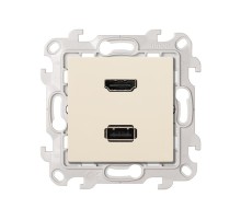 Simon 24 Сл. кость Коннектор HDMI+USB 2.0  2411095-031  Simon