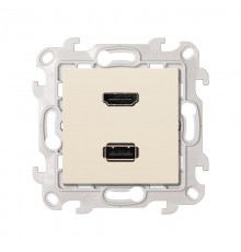 Simon 24 Сл. кость Коннектор HDMI+USB 2.0  2411095-031  Simon