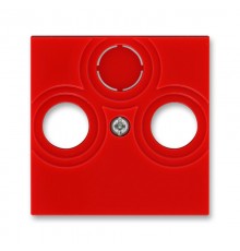 ABB Levit Красный / дымчатый чёрный Накладка для розеток TV-R / TV-R-SAT Красный  5011H-A00300 65  2CHH080300A4065  ABB