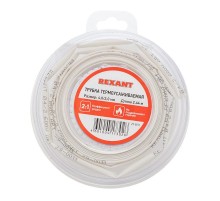 Трубка термоусаживаемая 4,0/2,0 мм белая, ролик 2,44 м  29-0011  REXANT